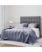 Tête de lit en Velours Sol grise - 180x120 cm